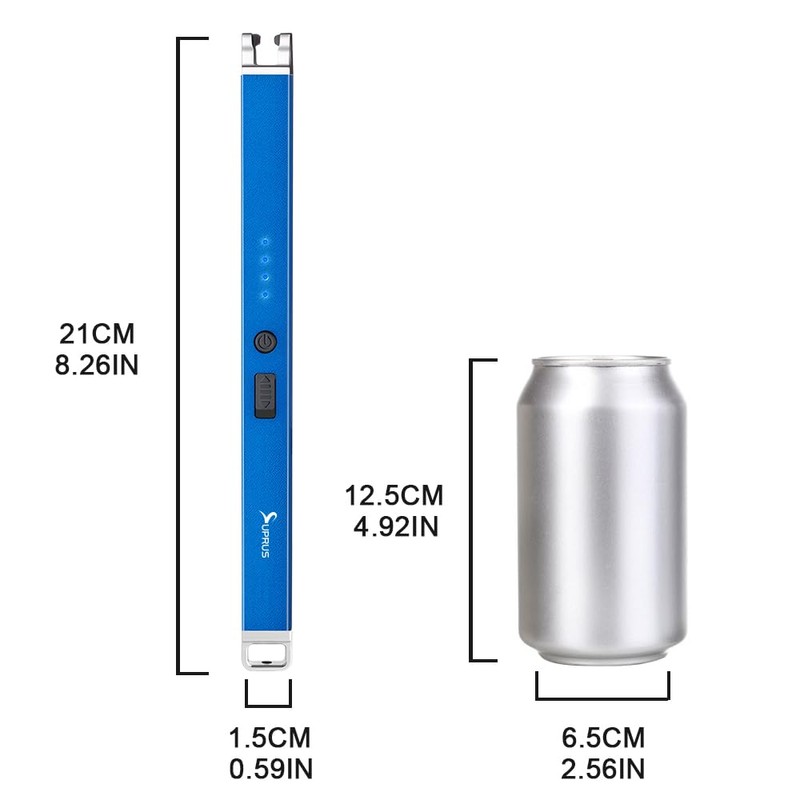 SUPRUS Electric Arc Lighter Windproof Flameless Lighter Rechargeable USB Lighter