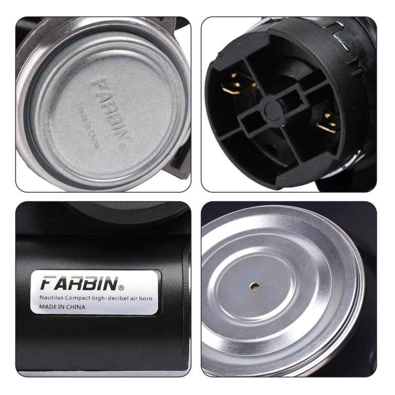 FARBIN Air Horn for Truck Compact Train Horn Electric Car