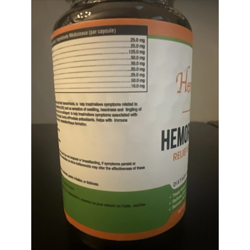 HemFX Hemorrhoids Relief Formula 120 Veggie Capsules Exp 4/2026 -