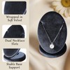 Dansmiy Restorative Velvet Necklace Long Chain Pendant Display Stand Jewelry