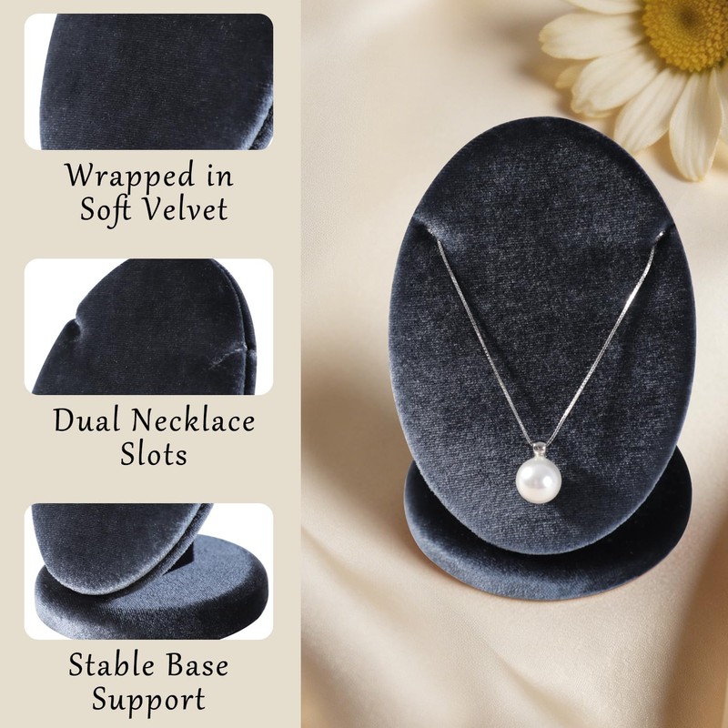 Dansmiy Restorative Velvet Necklace Long Chain Pendant Display Stand Jewelry