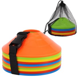 ZICRO Soccer Cones 15/25/30/50 Pack with Mesh Bag & Strap-Soccer Cones for Sports Training, Football, Basketball,Running Drills-Agility Cones for Indoor and Outdoor Games(25, Multicolor)
