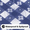 Spotjoy Rectangle Vinyl Table Cloth, Waterproof Elastic Fitted Tablecloth with