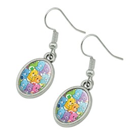 Care Bears: Unlock the Magic Very Many Bears Novelty Dangling Drop Oval Charm Earrings