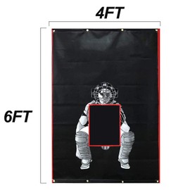 Sharellon Baseball Batting Cage Backstop with Bungee Cords,4x6FT Vinyl Baseball Pitcher Training Equipment Aid for Batting Hitting Pitching