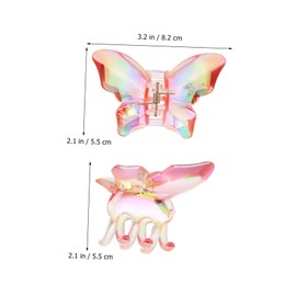 ORFOFE 4pcs Colorful Butterfly Hair Claw Clips Non-slip Jaw Clips for Women Portable Aesthetic Hair Accessories for Styling Occasions