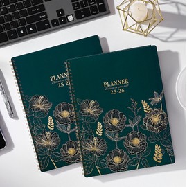 Planner 2025-2026 - 2025-2026 Planner Weekly and Monthly, Academic Planners 2025-2026, Elegant Floral Design, 8.5" x 11"