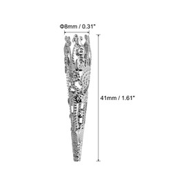 PATIKIL 41mm Corsage Decorative Holder, 12 Pcs Brooch Pin Vase Pocket Boutonnieres Holder for Wedding Party DIY Crafts, Silver Tone