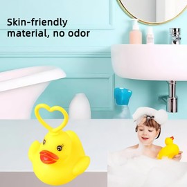 5Pcs Induction Duck Fishing Toy with Hook,Pool Floating Bath Ducks Toys,Duck Floating Water Toy,Floating Se/nsor Bath Toys,Funny Water Bath Toy,Paddling Pool Games,Plastic Ducks with Hooks for Pool