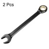 sourcing map 2Pcs Ratcheting Spanner 20mm Metric Open End Wrench