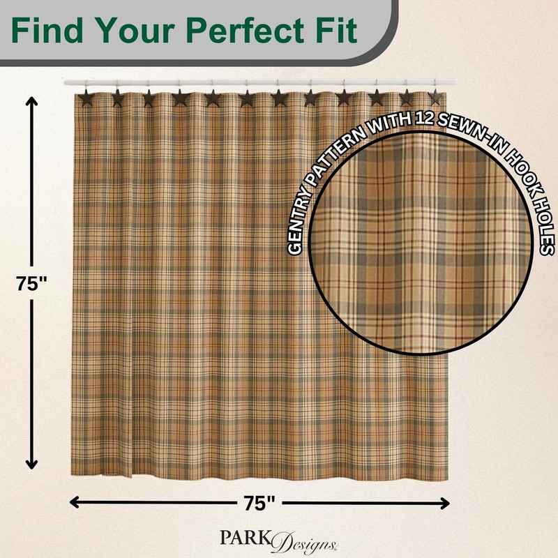 Park Designs Gentry Shower Curtain 72 x 72 | Modern