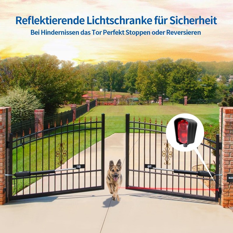 TOPENS TRF3 Reflective Light Barrier, Infrared Sensor System, Driveway Sensor,