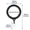 40 Pack Curtain Rings and Hooks, Black 36mm Hanging Rings