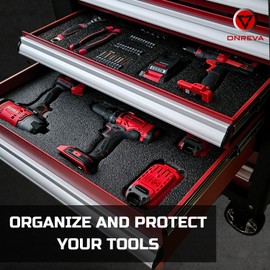 Tool Box Foam 4Pack 2pc 18x12x2in & 2pc 18x12x1in, Foam Inserts for Cases, Polyethylene Storage Sheets for Toolbox Hard Case, Tool Shadow Insert, Kaizen Organizer