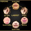KJM Fashion Bioflex Labret 1.2 mm 16 g Crystal Ball