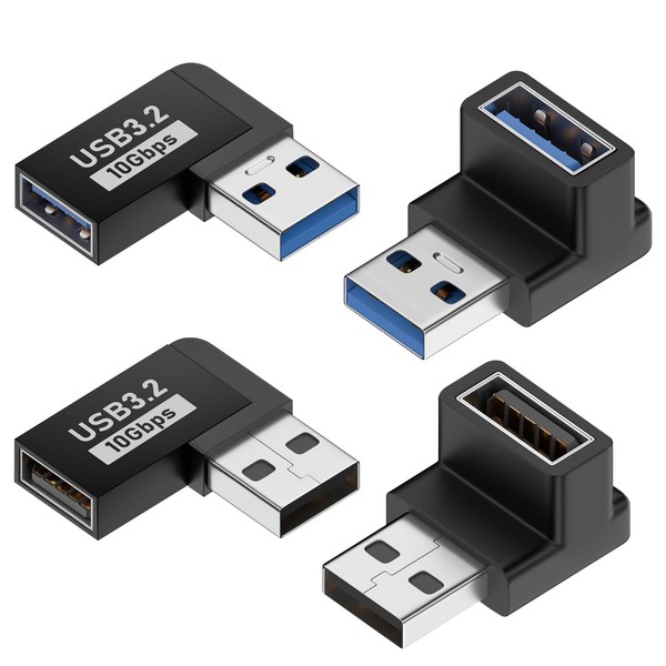 LUIRSAY USB 90 Degree Angle Plug, Pack of 4 Adapters