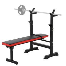 Adjustable Weight Bench Workout Bench for Full Body Exercise Olympic Weight Bench Folding Barbell Rack Stand, Save Space Multifunctional Use, More Adjustable & Anti-Slip Design Best Workout Bench