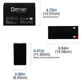 ML10-12 - 12 Volt 10 AH, F2 Terminal, Rechargeable SLA AGM Battery