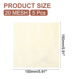 sourcing map 5 Pack Brass Mesh, 5.9" x 5.9" 20 Mesh Brass Woven Wire Mesh Brass Filter Coarse Dense Filter Screen Mesh for Non-Magnetic Signal Screen Tool DIY Fill Fabric