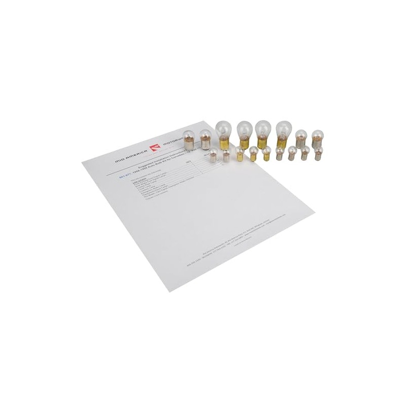 Mid America Motorworks 1958-1959 Corvette Light Bulb Kit 12 Volt