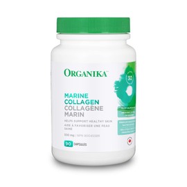 Organika Organika Marine Collagen Capsules - Salmon Collagen- Skin, Hair, and Nail Support - Premium Sourcing - 90 caps