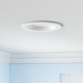 1 Pack 5/6 Inch LED Can Lights with Night Light, 5CCT Retrofit Recessed Lighting Selectable 2700K-6000K Dimmable, 12W=75W, 1200LM Downlight with Metal Smooth Trim - ETL and Energy Star Certified