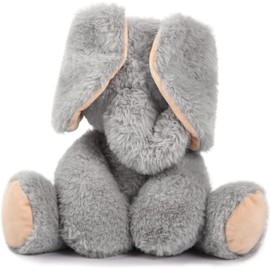 TCBunny Valentines Day Gifts Baby Elephant Bedtime Stuffed Animal Plush Toy 11", Kids (Grey)