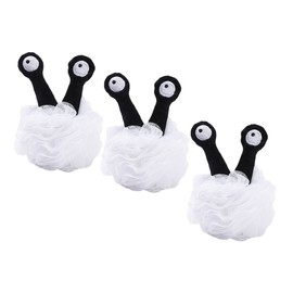 Mikinona Cartoon Bath Loofah 3pcs Bath Shower Sponge Body Wash Balls Exfoliating Shower Supplies Hanging Design