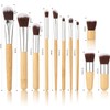 11 PCS Set de Brochas para Maquillaje Bambu