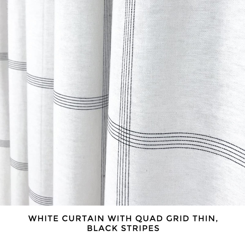 HALL & PERRY The Grid Ellis White and Black Fabric