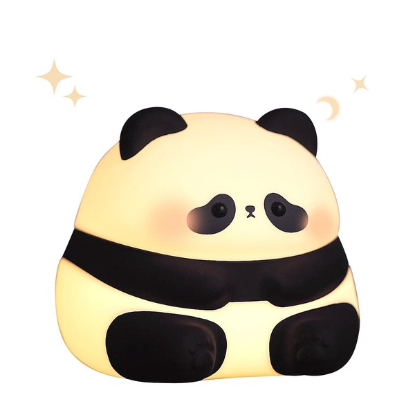 FAMIDUO Panda Night Light, Nursing Light, Indirect Lighting, Stylish, Interior, Bedside Lamp, 30 Minutes Timer, 3 Levels of Brightness, Touch Type, Room Light, Lamp, Humile, Bedside Lamp, Eye