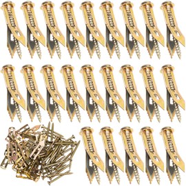 BEIQIYA 80pcs Self-Drilling Drywall Anchors, Heavy Duty Expansion Screws, Metal Screws and Anchors Kits for Hanging Picture Frames Curtains Lights Shelves Cabinets Paintings (40 Sets)