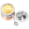 KSJONE Stainless Steel and Copper Coated Ghee Pot with Spoon