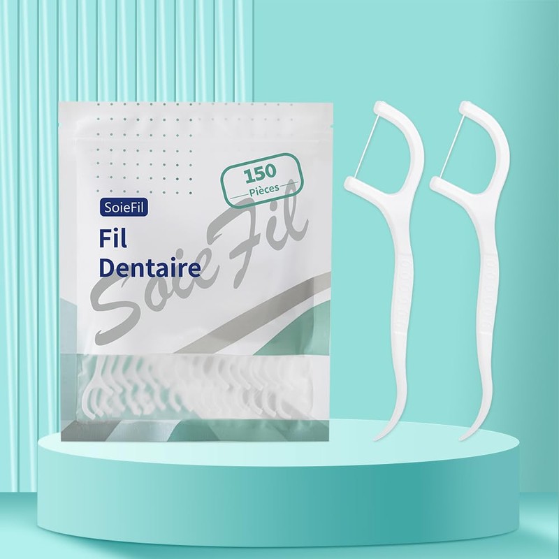 150 Stück Zahnseide, Zahnseide, Interdentalgabel, Tragbare Sticks, Zahnpflege für die