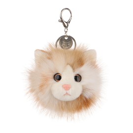 Apricot Lamb Ginger Cat Duobao Soft Cuddly Keychain, Plush Toys Stuffed Keychain for Kids’ Backpack, Purse, 3.2 Inches
