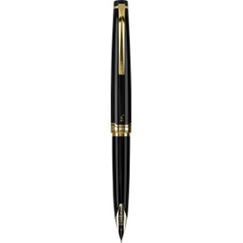 Pilot E95s Fountain Pen, Black Barrel with Gold Accents, Extra Fine Nib, Blue Ink (60836)