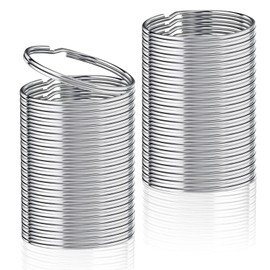 Augshy Silver Key Rings, Pack of 60 Round Key Rings 25 mm Stainless Steel Key Rings DIY Key Rings Accessories Metal Rings for Keys and Crafts