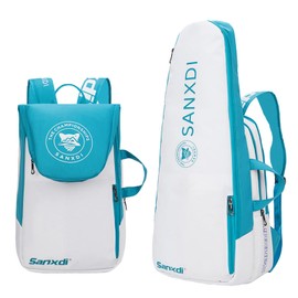 FMAFNLY Tennis Badminton Racket Bag, Racket Case, Badminton Bag, Tennis Bag, Backpack, Sports, Large Capacity, Waterproof, Breathable, Multi-functional, For Travel, Light Blue