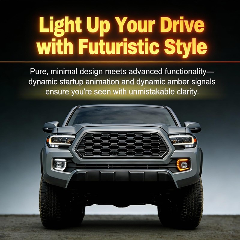 LED Daytime Running Lights Compatible With 2016-2023 Toyota Tacoma