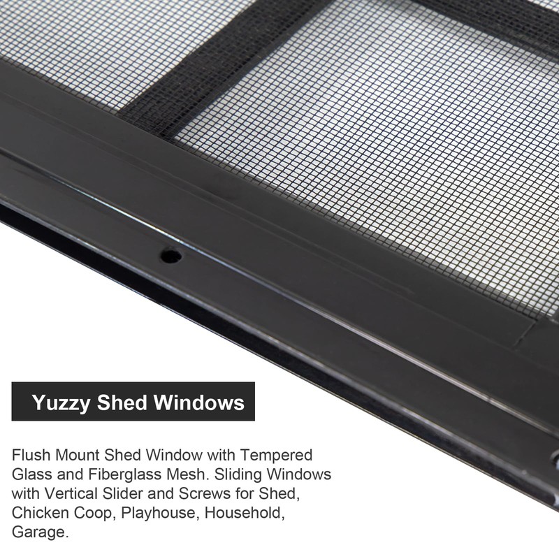 Yuzzy 18" x 23" Shed Windows with Tempered Glass and