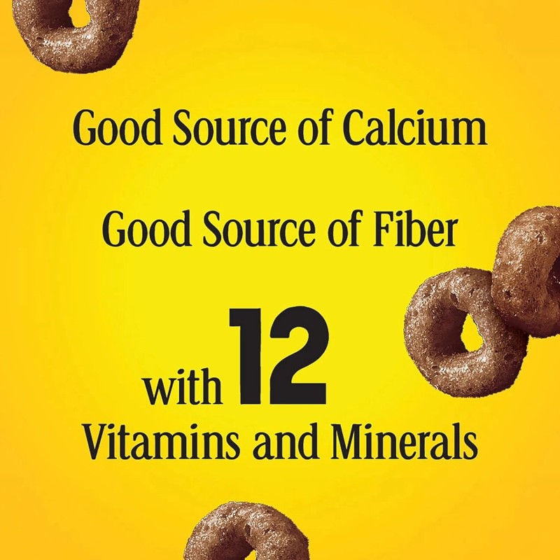 Cheerios Chocolate Cheerios, Heart Healthy Cereal, Family Size, 19.2 OZ