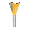 HARFINGTON Dovetail Router Bits 3/4" Diameter 1/4" Shank Tungsten Carbide