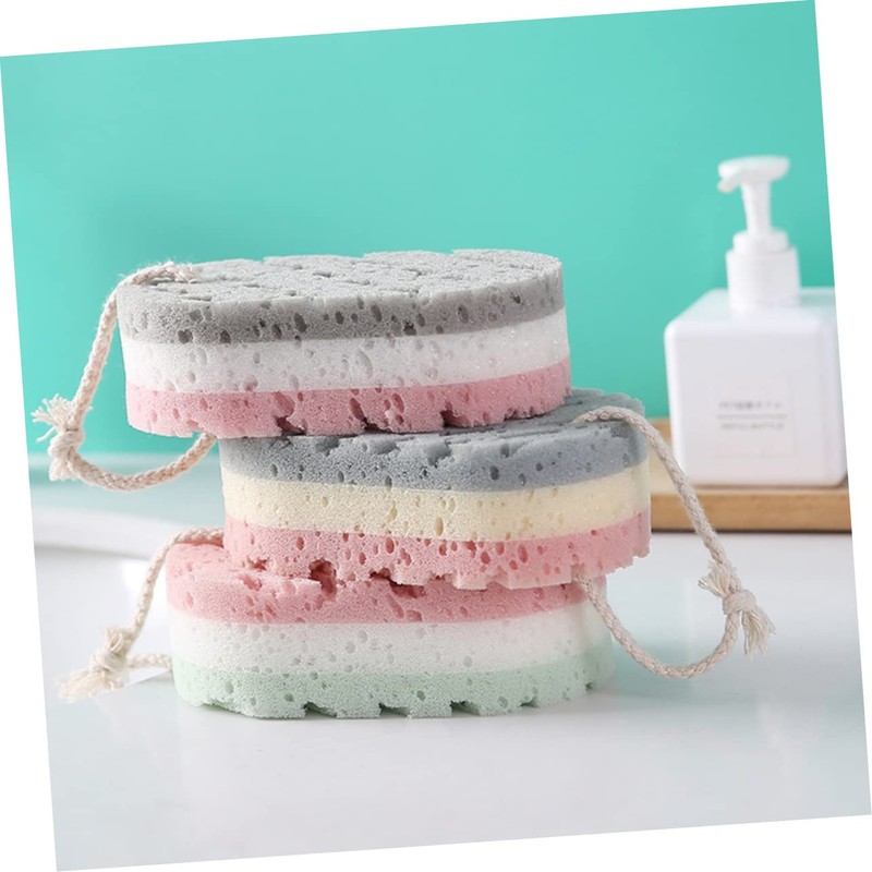 OHPHCALL Rich Bath Sponge Sponge Head Scrubber Body Scrubbing Tool