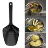 KOKSI Scoop Colander, BPA-Free Plastic Drainer Spoon with Handle, Large