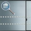 Glass Awareness Stickers 50mm Squares Etched Effect Frosted Film Patio