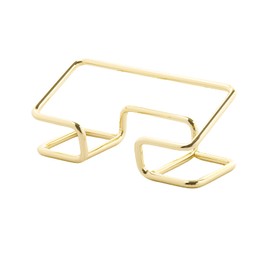 Leicraft Business Card Holder for Desk, Cute Metal Card Organizers and Office Desk Accessories for Men and Women (Golden)