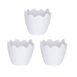 Ideen mit Herz Decorative Egg Trays, Table Decoration, Nest, Easter Egg for Standing, Egg Cup, Fillable, Diameter 7.8 cm, 7 cm High (White)