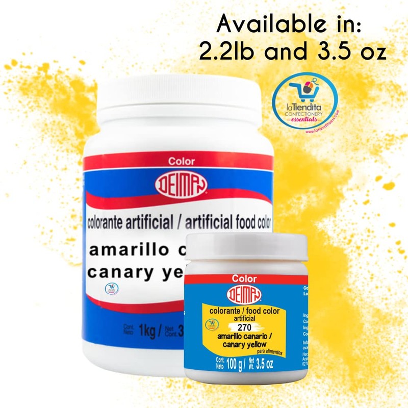 Deiman Artificial Food Color Canary Yellow 270 (3.5 oz)