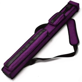 Champion 2X2,2X3,3X4 Nylon Billiard Pool Cue Stick Hard Case (Purple, 2X3 Pool case)