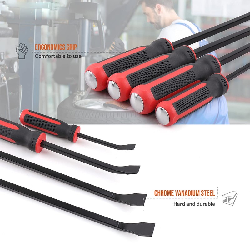 Wincal Multifunctional Pry Bar, 8 inch Heavy Duty Puller Chisel